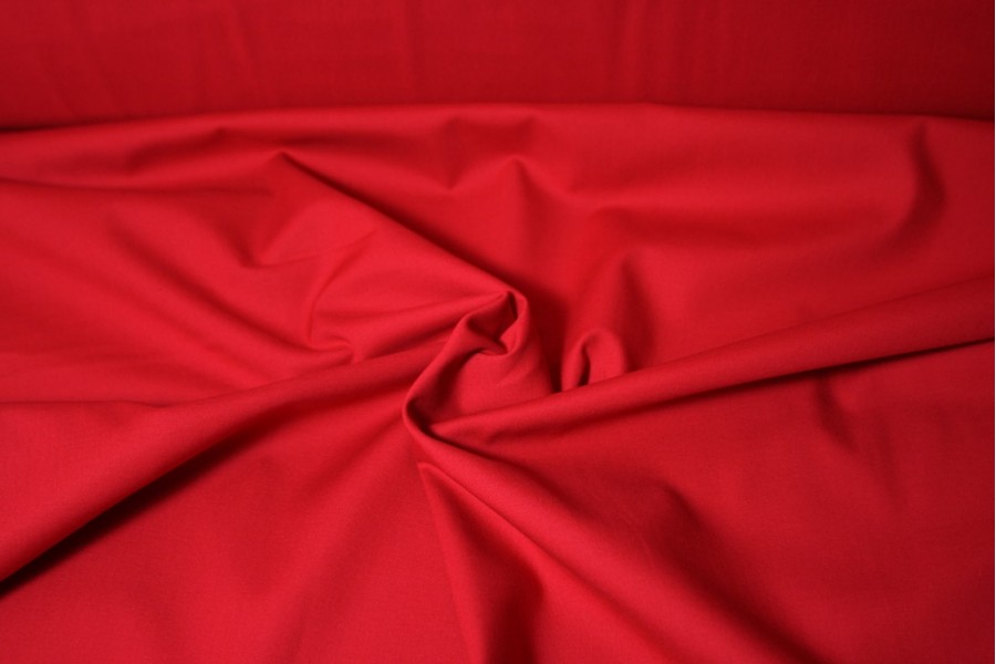 10cm Batist STRETCH rot Blusen- und Kleiderstoff  (Grundpreis € 14,00/m)